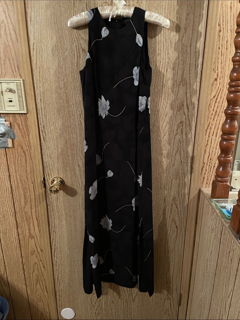Harold's Black Maxi Dress with White Floral Print